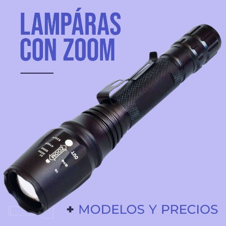 lampara led tactica en color negro