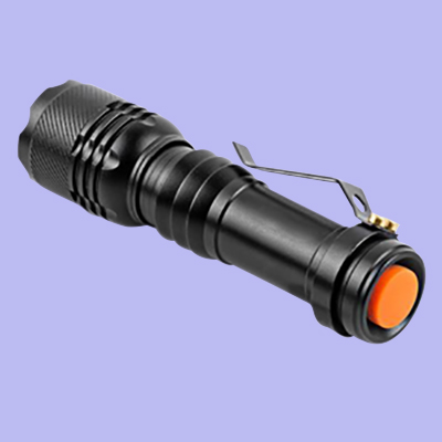 lampara de mano tactica de 9.5 centimetros en color negro